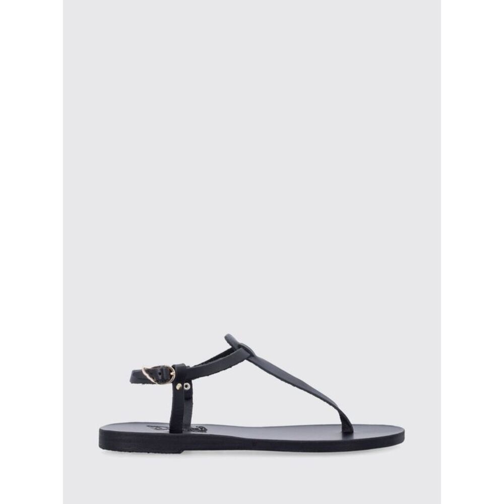 Ancient Greek Heeled Sandal Woman Black